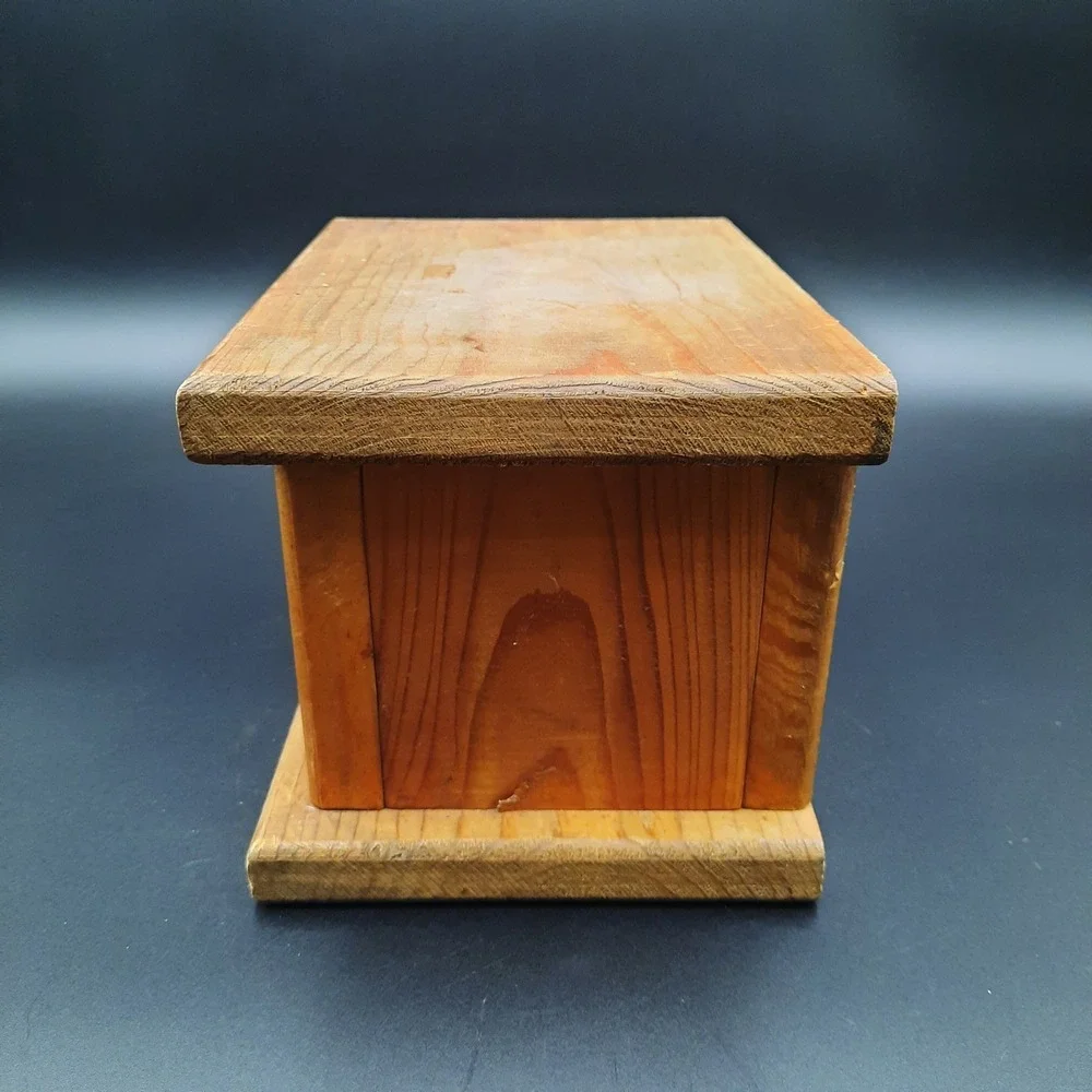 Rustic Wooden Keepsake Box with‎ Heart Cut-Out Hinged Lid